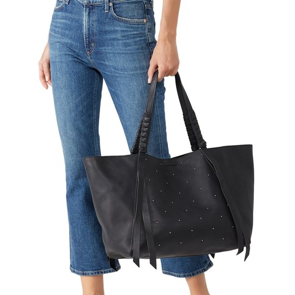 AllSaints Kathi Studded Leather Tote Bag - Picture 3 of 8